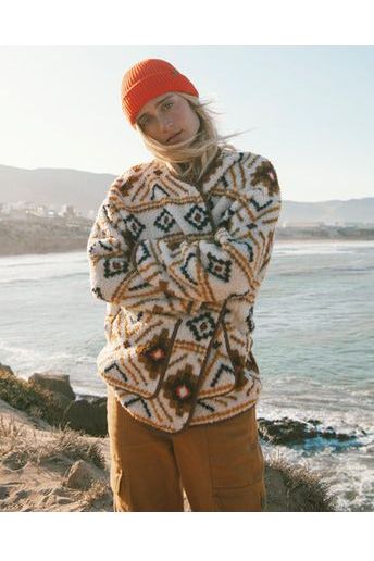 Billabong Fireside Cozy Jacket White Multi