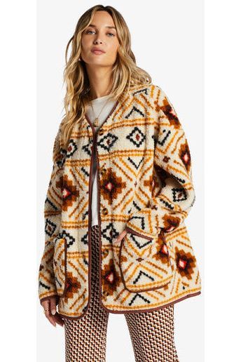 Billabong Fireside Cozy Jacket White Multi