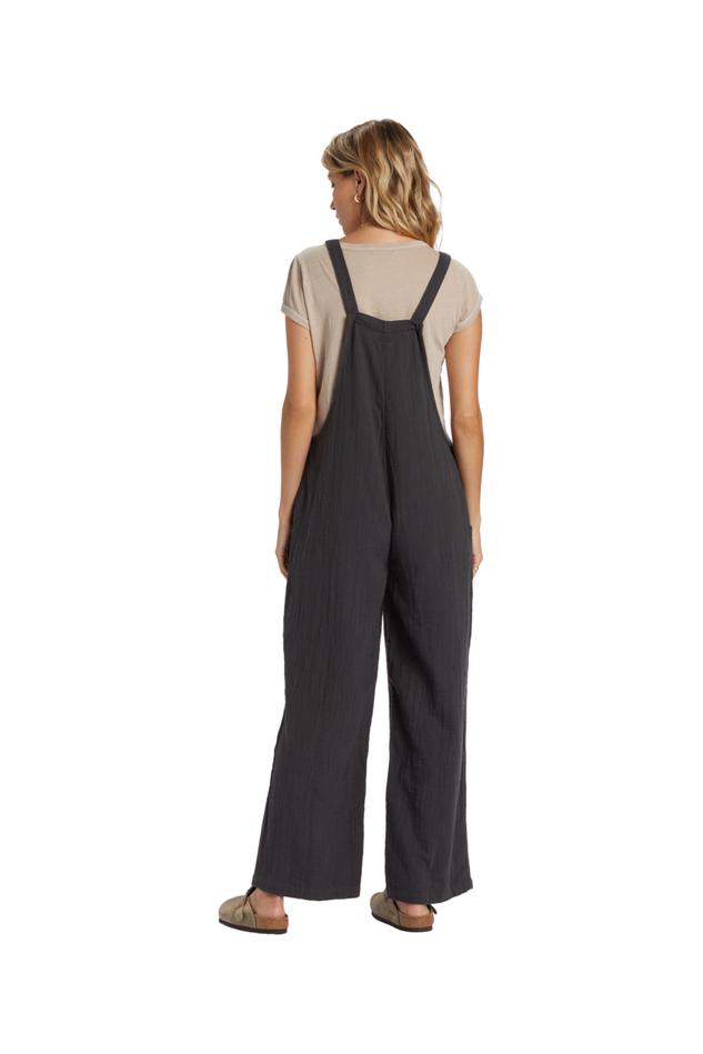 Billabong Pacific Time Strappy Jumpsuit Black Sands