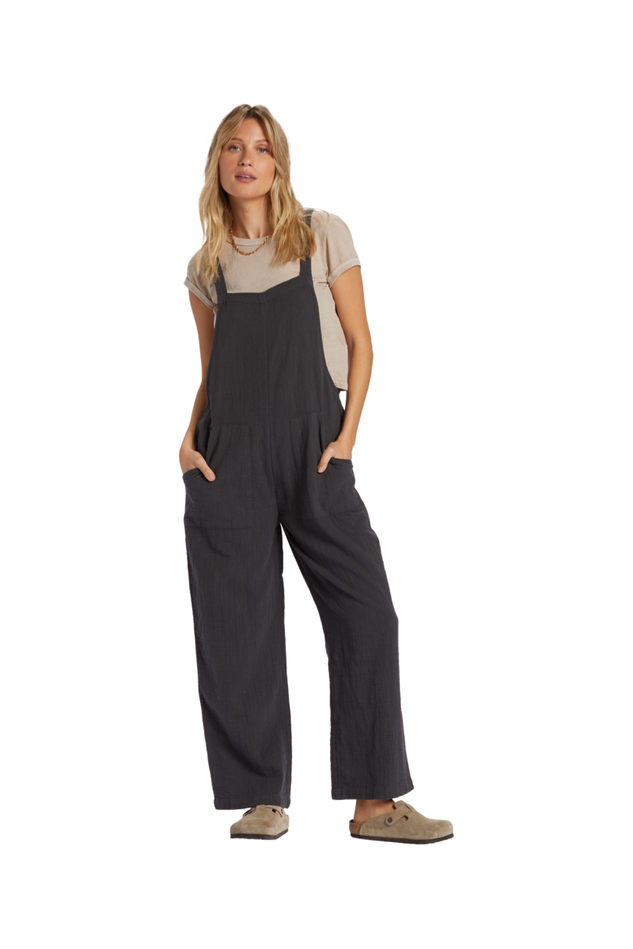 Billabong Pacific Time Strappy Jumpsuit Black Sands