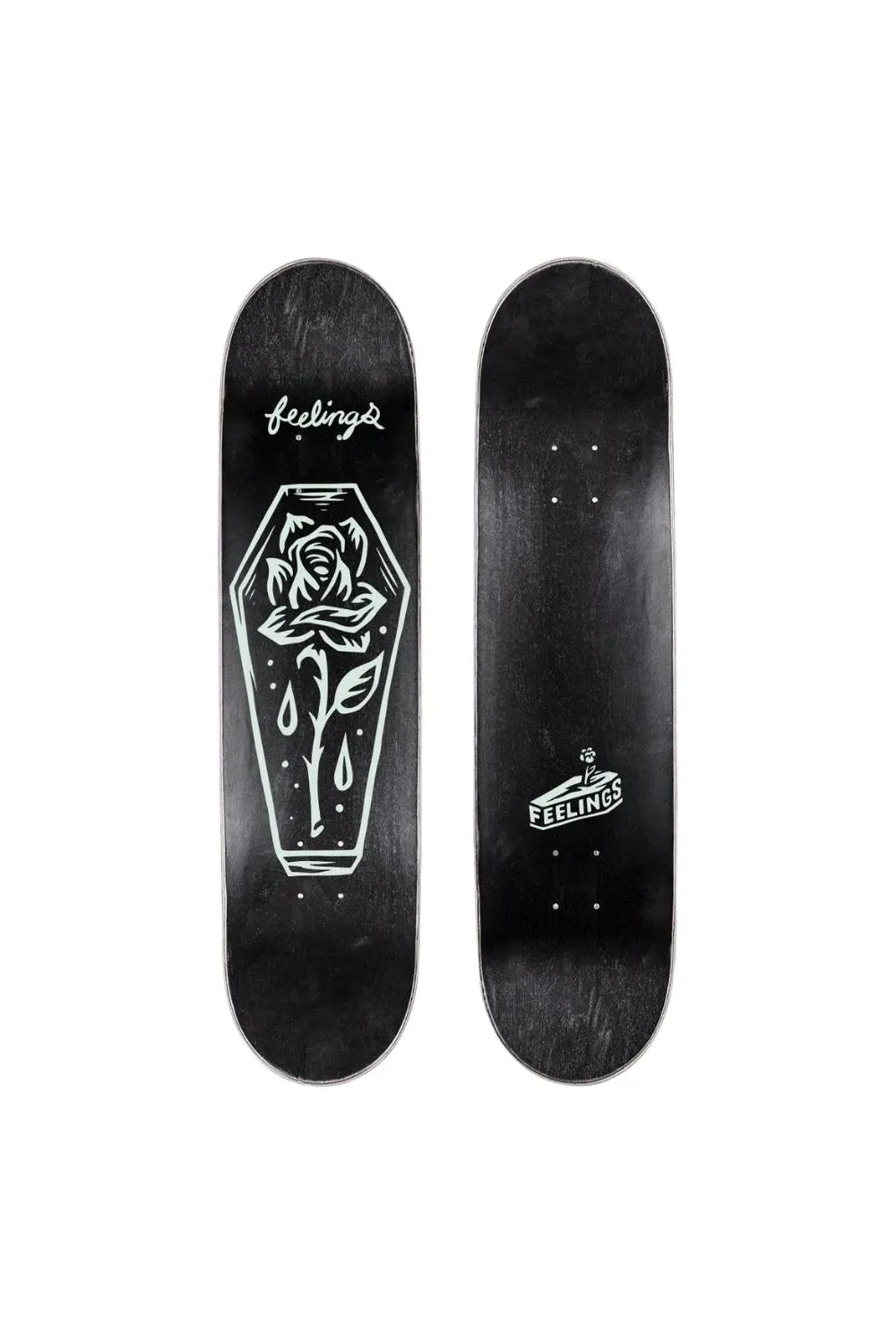 And Feelings Coffin size 8,5 Skateboard Deck Black