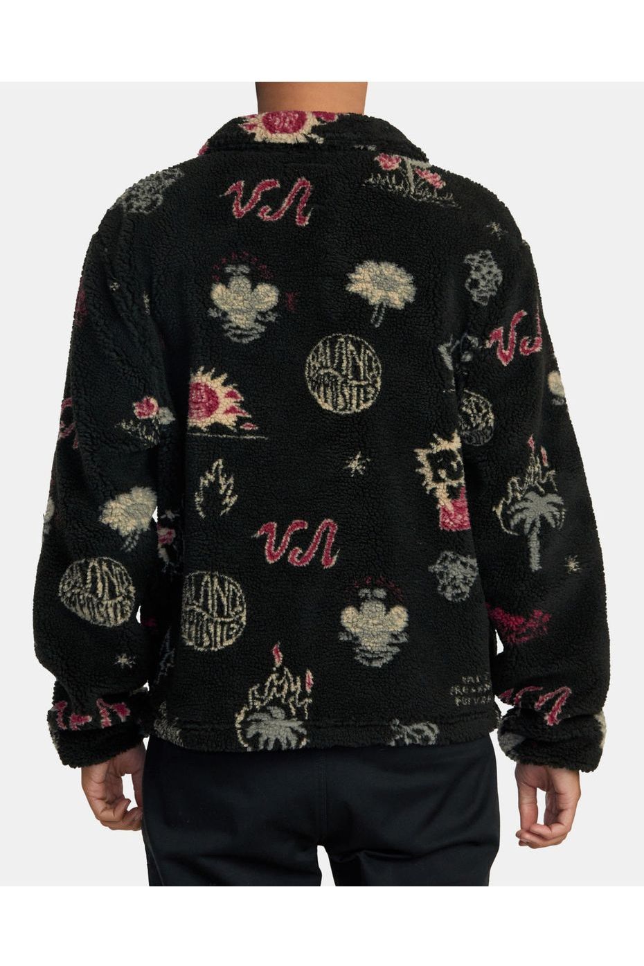 RVCA Groove Sherpa Zip Fleece Black