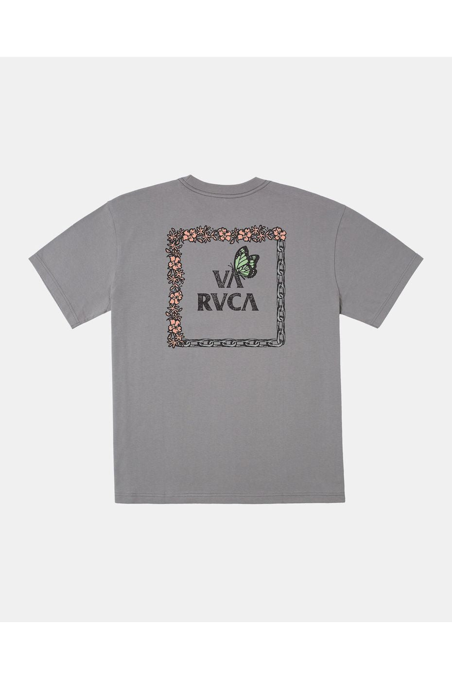 RVCA Food Chain Short Sleeve T-Shirt Motors Grey
