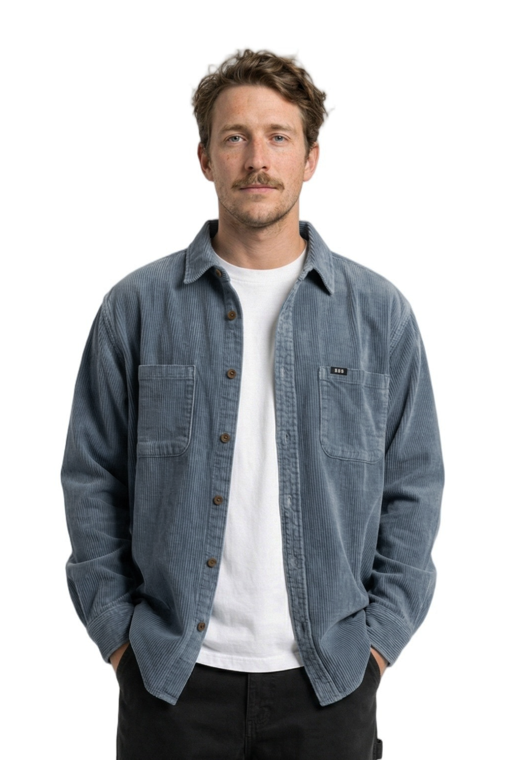 BamBooBay Chill Cord Mens Shirt Navy