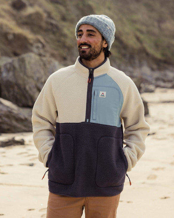Passenger Offgrid 2.0 1/2 Zip Recycled Sherpa Fleece Oatmeal/Charcoal