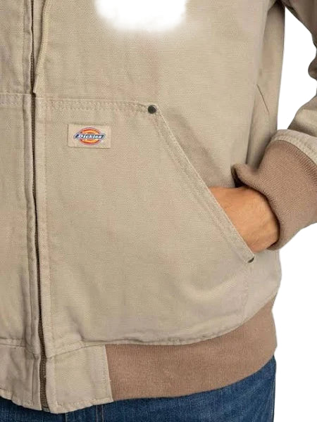 Dickies Hilham Hooded Canvas Jacket Desert Sand