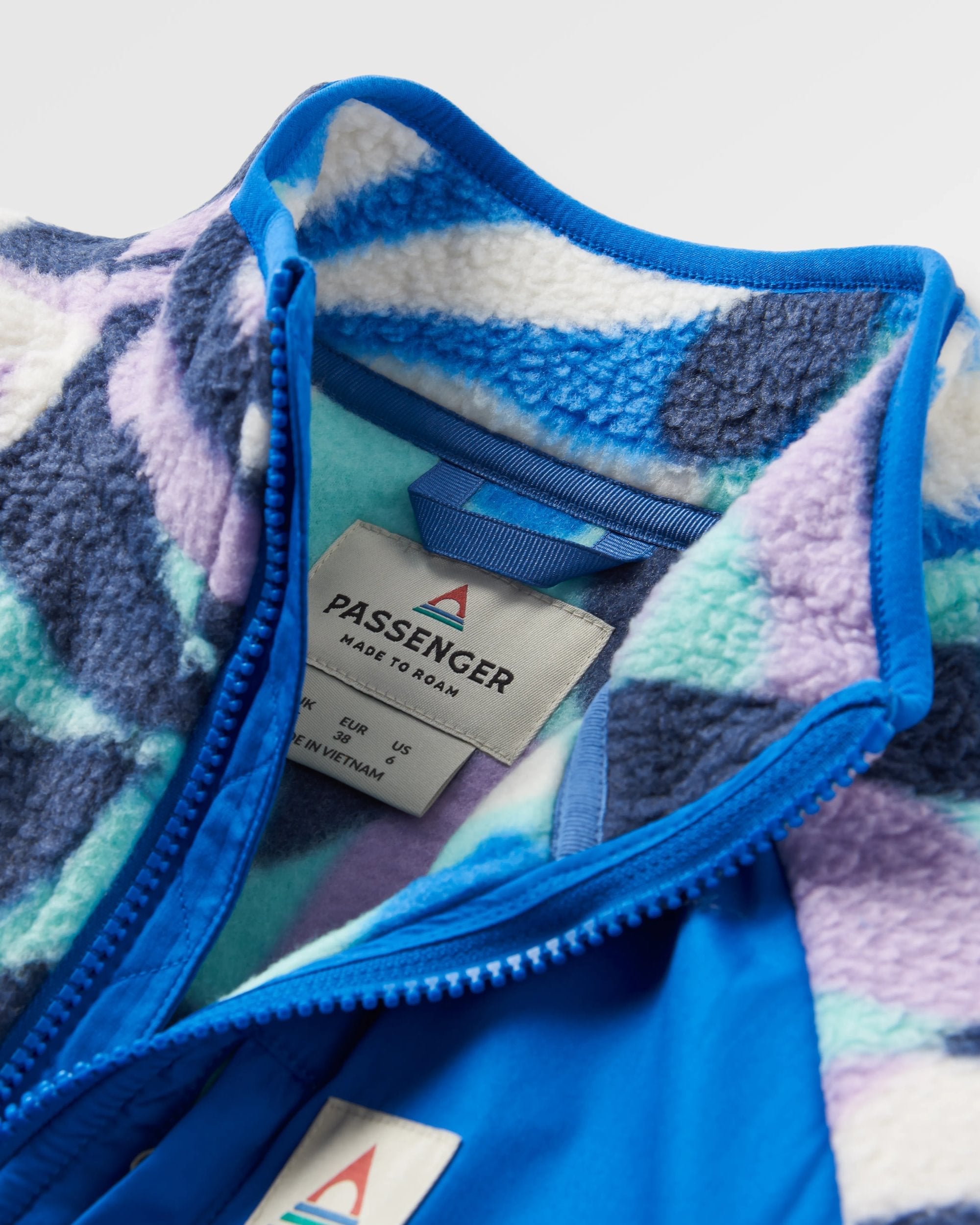 Passenger Home 2.0 1/2 Zip Recycled Sherpa Fleece Mountain Foliage Purple