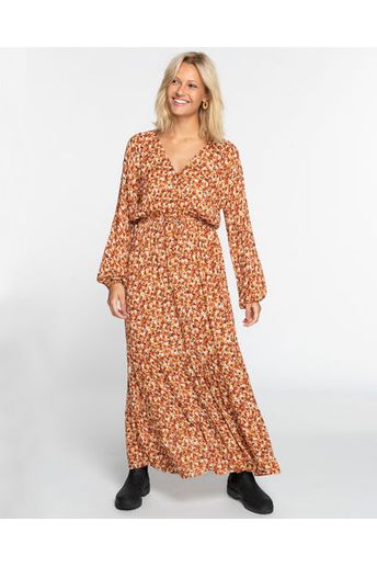 billabong long sleeve dress Billabong Good Day Dress Mocha