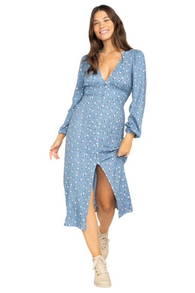 billabong feelin blue dress Billabong Go Coastal Midi Dress-Blue Bird — REAL Watersports main image 1