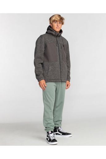 Billabong Boundary Sherpa Zip Hoody Black Heather