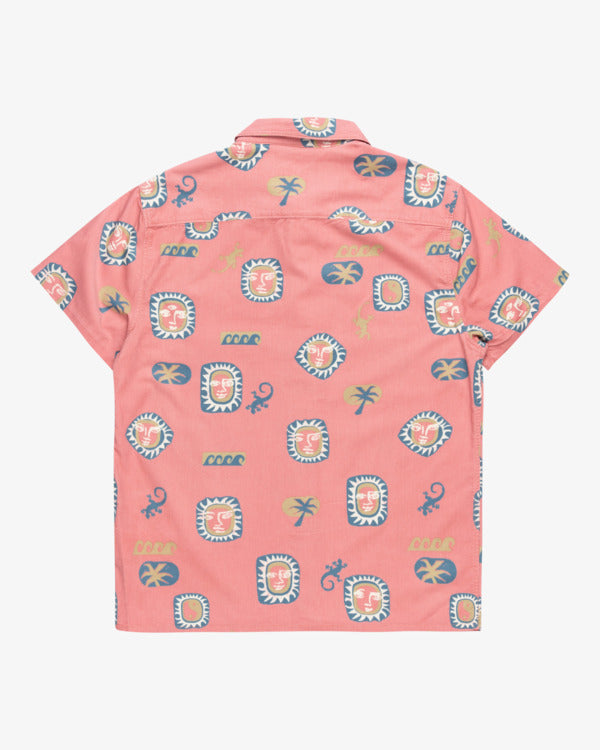 Billabong Solana Cord Short Sleeve Shirt Dusty Pink