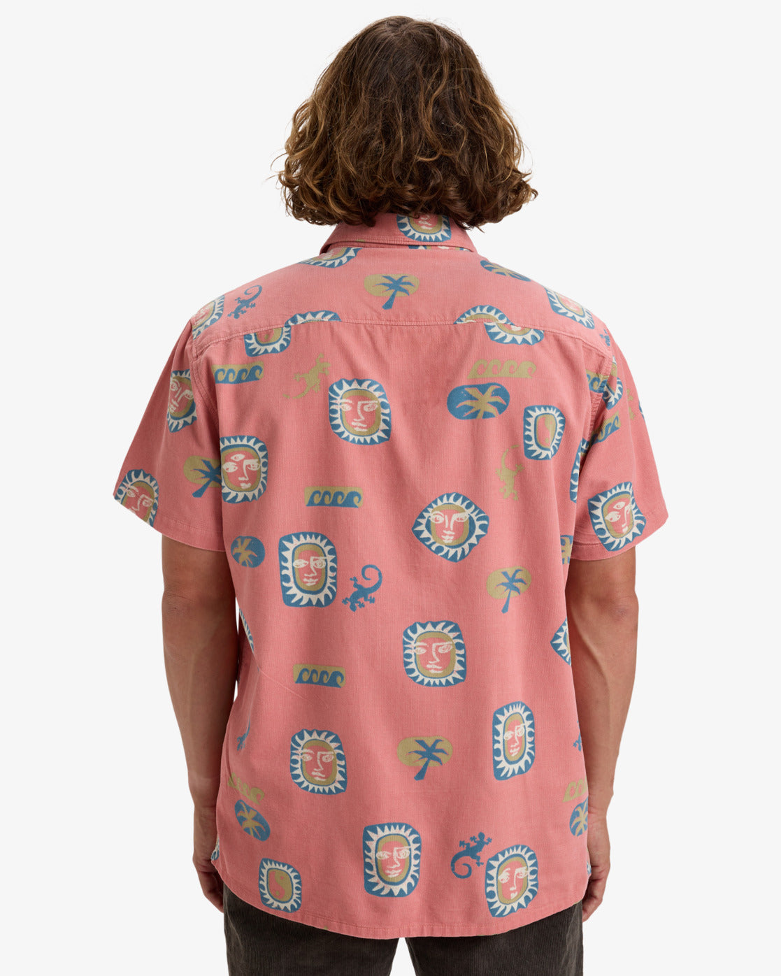 Billabong Solana Cord Short Sleeve Shirt Dusty Pink