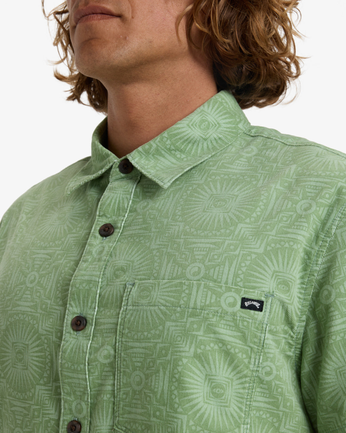 Billabong Solana Cord Short Sleeve Shirt Sage