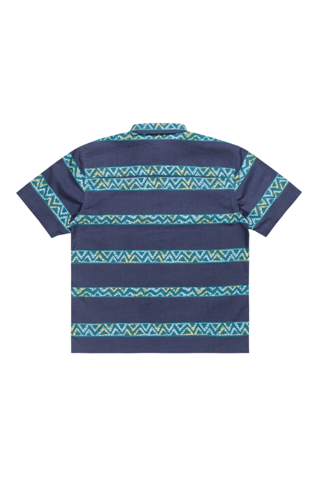 Quiksilver Dalnavert Short Sleeve Shirt Youth Crown Blue Heritage Stripe