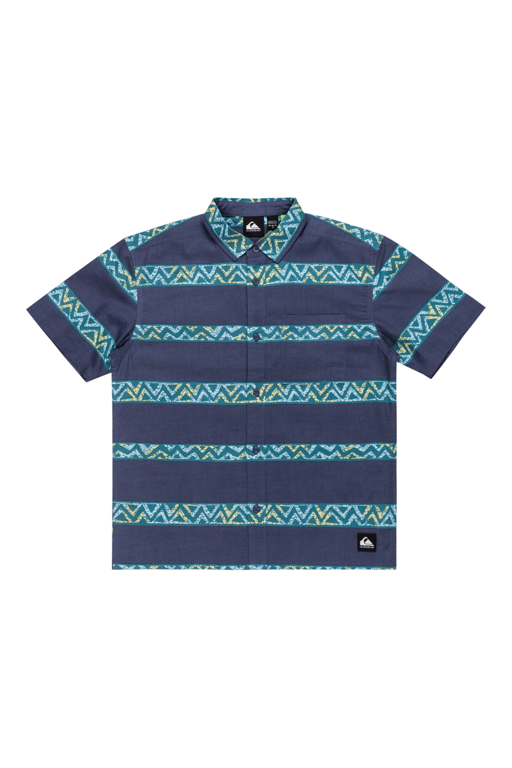 Quiksilver Dalnavert Short Sleeve Shirt Youth Crown Blue Heritage Stripe
