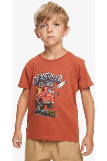 Quiksilver Boys Beach Vannin Short Sleeve T-Shirt Baked Clay