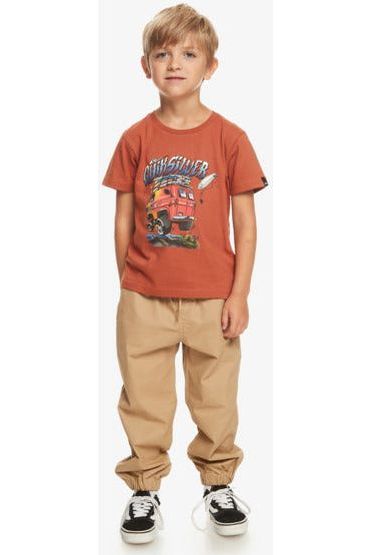 Quiksilver Boys Beach Vannin Short Sleeve T-Shirt Baked Clay
