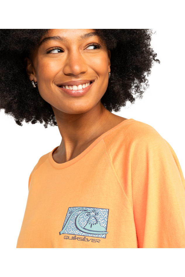 Quiksilver Uni Maxi Raglan T-Shirt Screen Tangerine