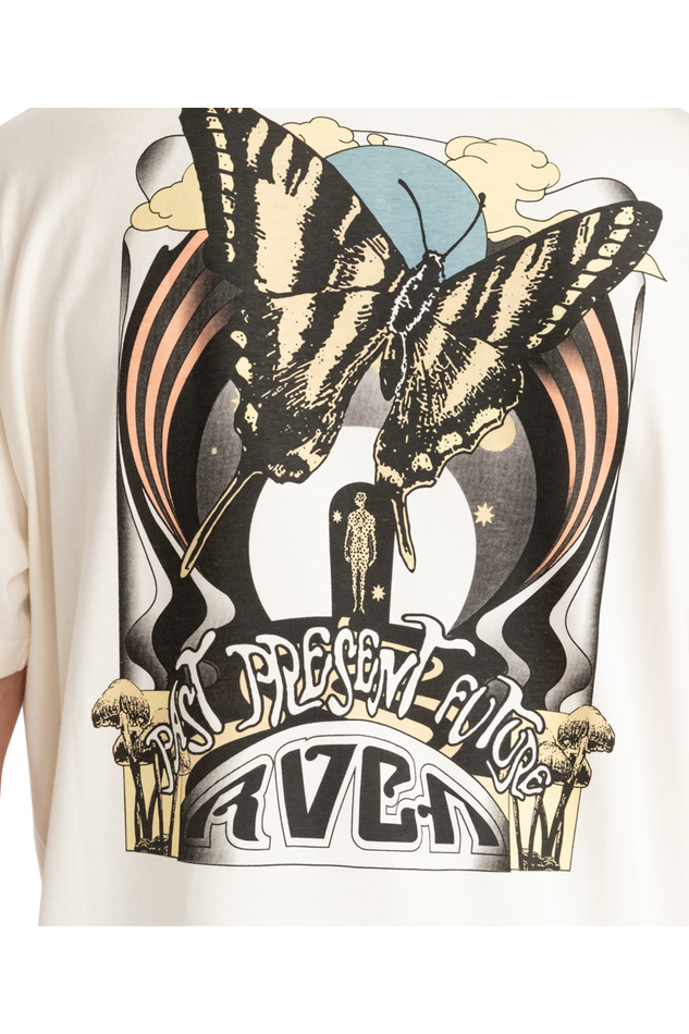 RVCA Fly High Short Sleeve Tee Antique White