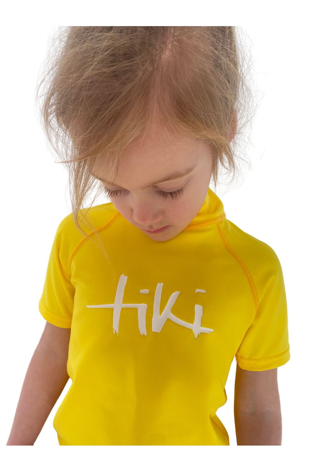 Tiki Kids S/S Rash Vest with Logo Yellow
