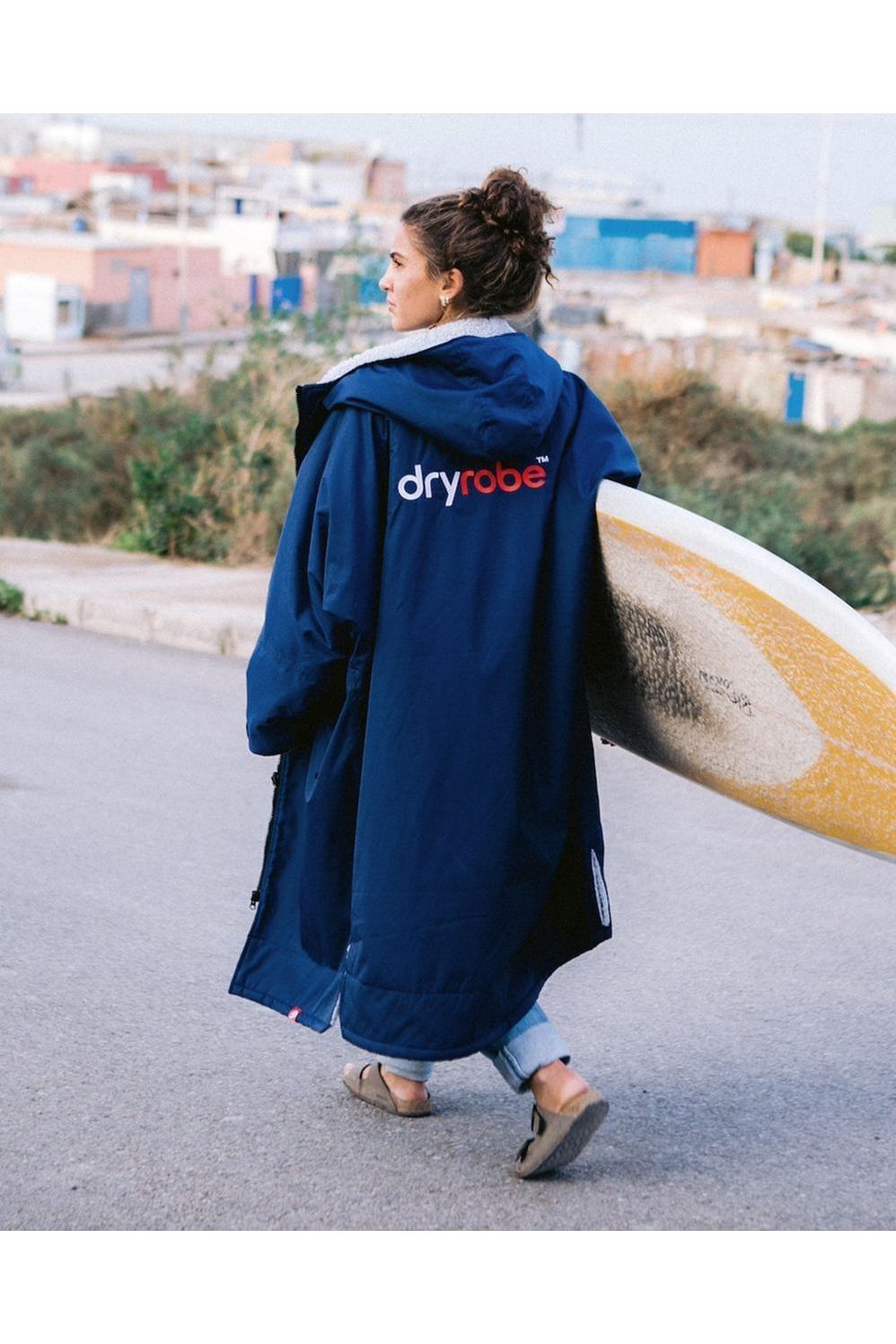 Dryrobe Advance Adult Long Sleeve Navy Blue Grey