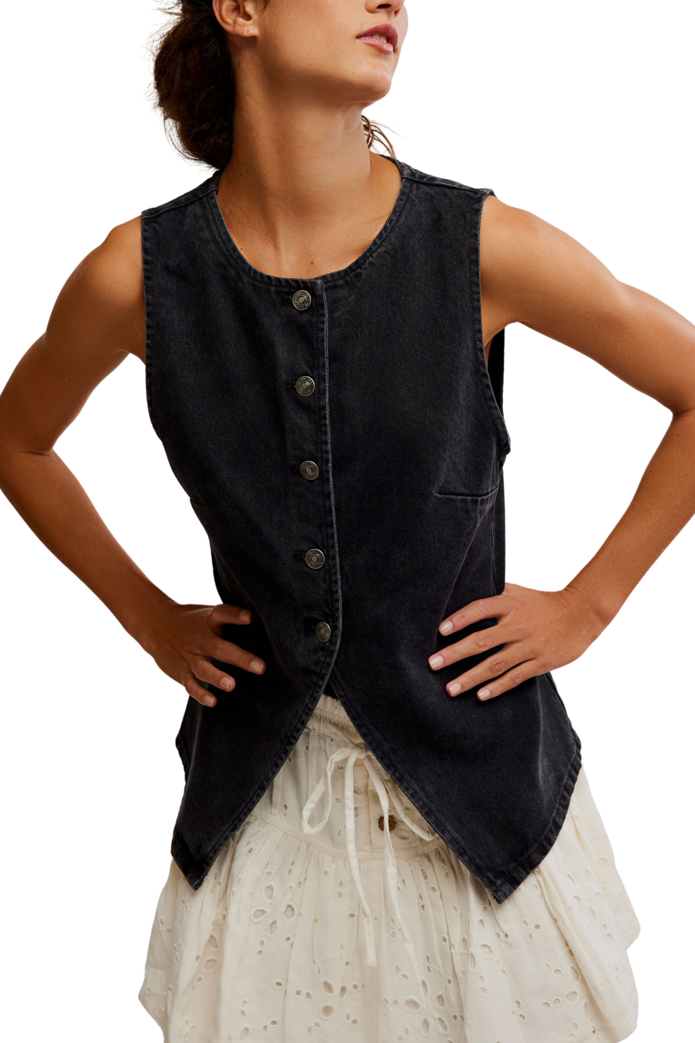Free people Aimee Vest Black