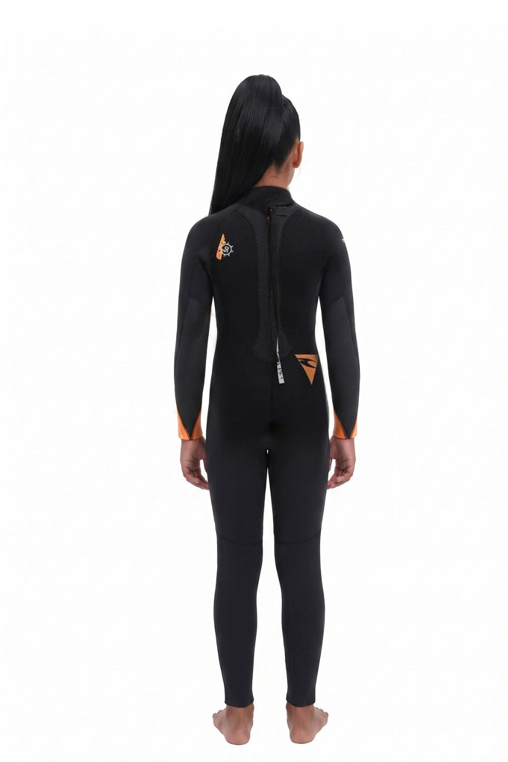 Tiki Tech 4/3mm Junior Wetsuit Back Zip Black/Orange