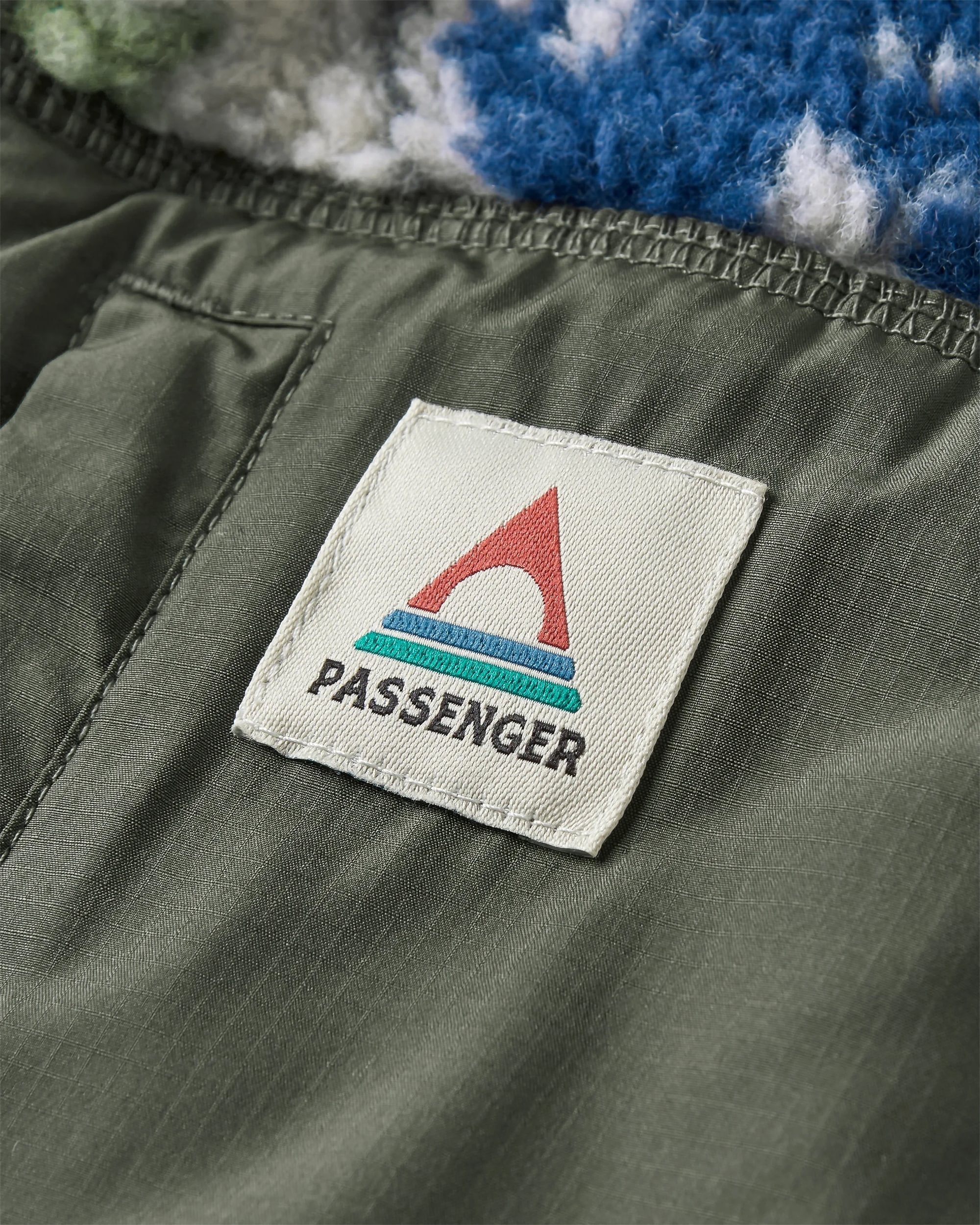 Passenger Offroad Recycled Sherpa 1/2 Zip Fleece Abstract Strata Multi