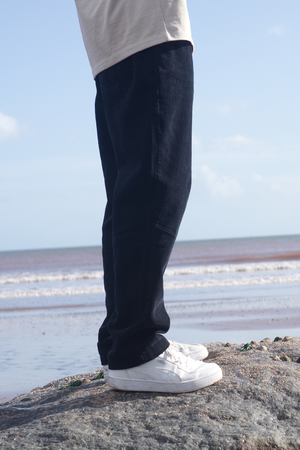 BamBooBay Chill Cord Mens Trousers Washed Black