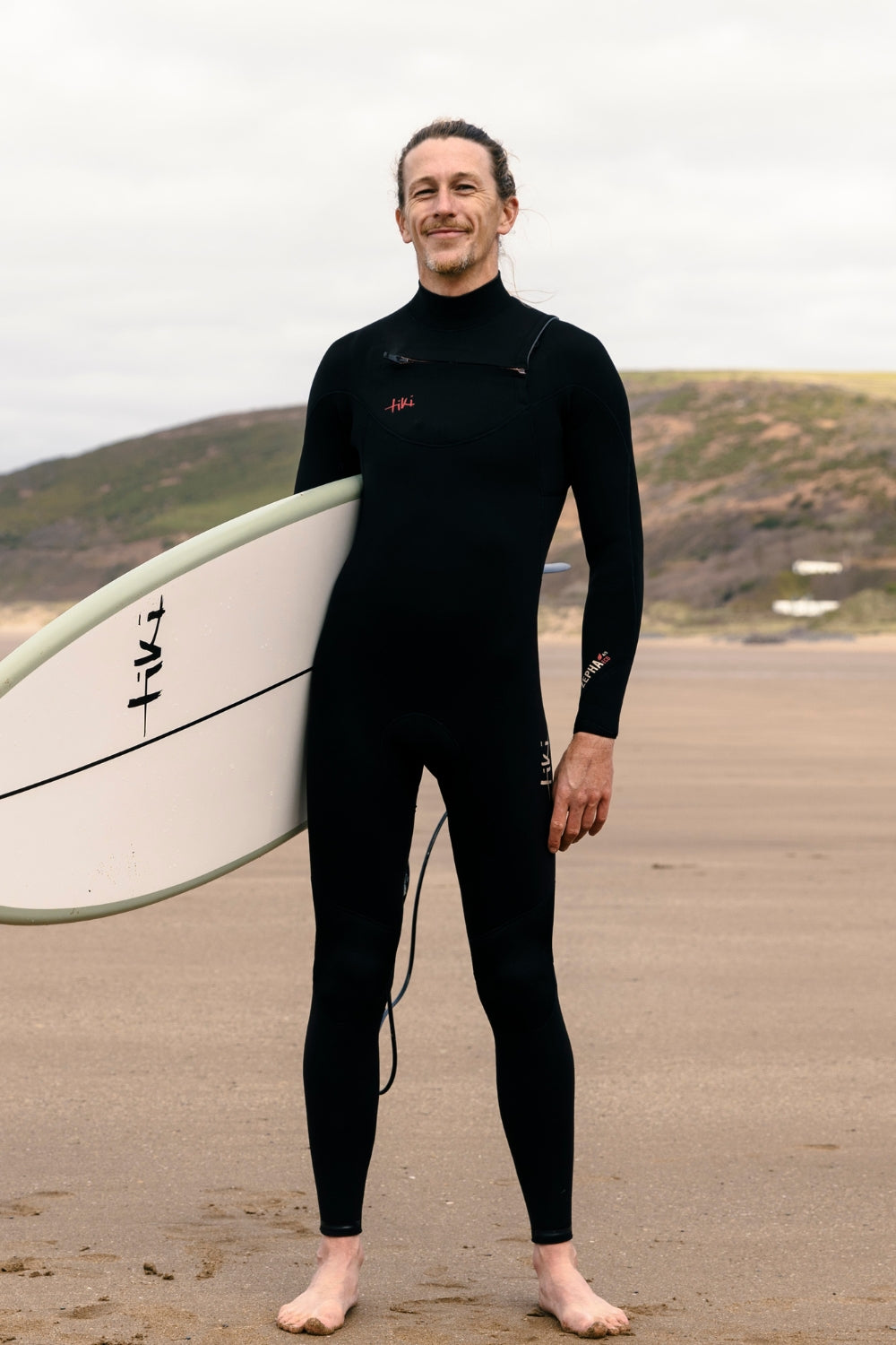 Tiki Zepha Eco 4/3 Mens Yulex Chest Zip Wetsuit Black