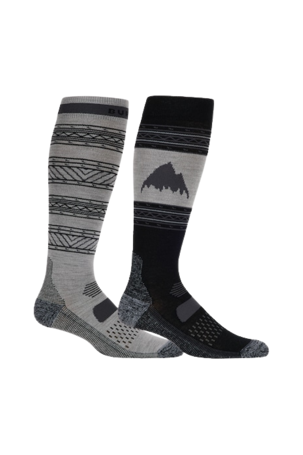 Burton Mens Performance Lightweight Snow Socks 2 Pack True Black