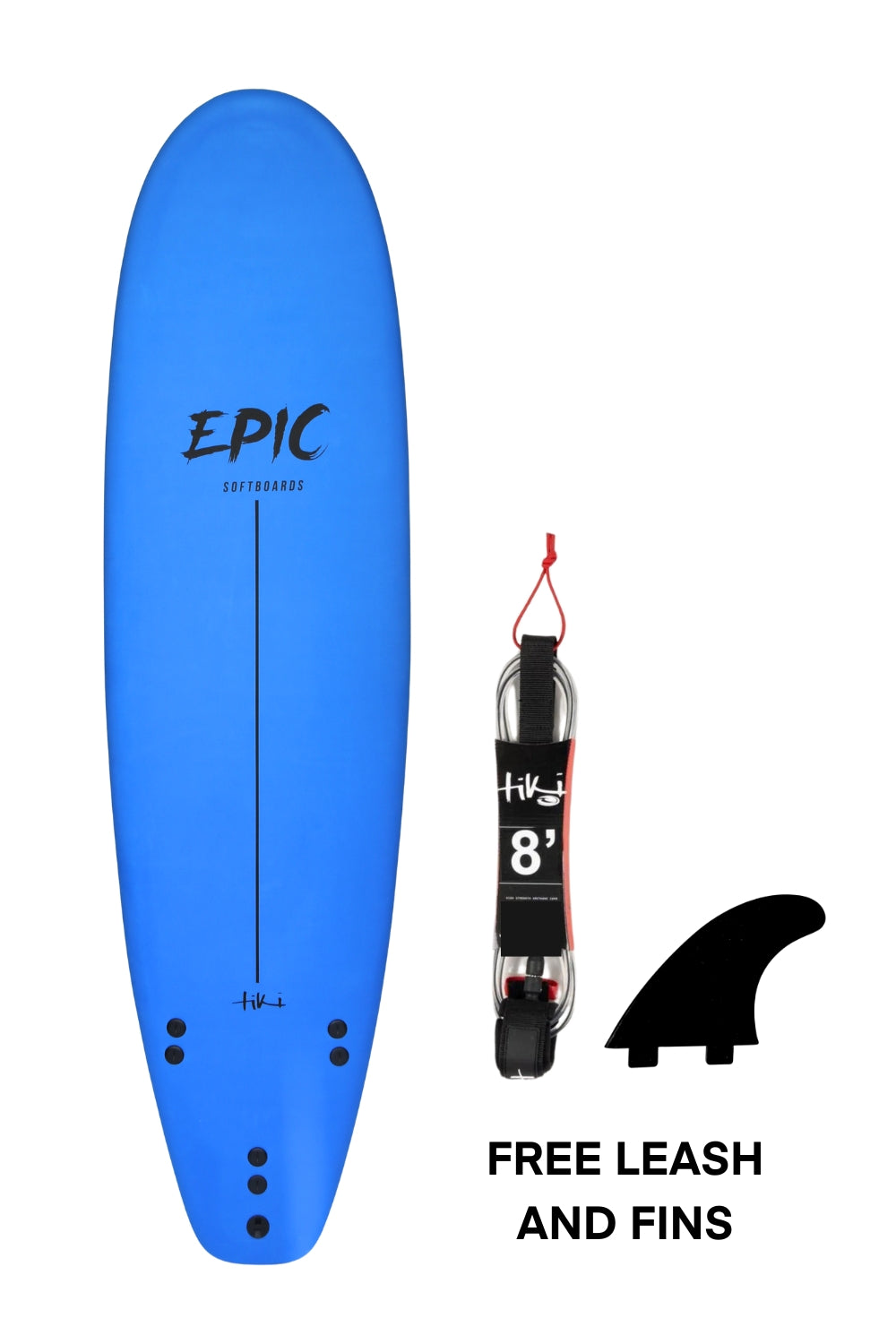 Tiki Epic Softboard Surfboard Bundle Sky Blue