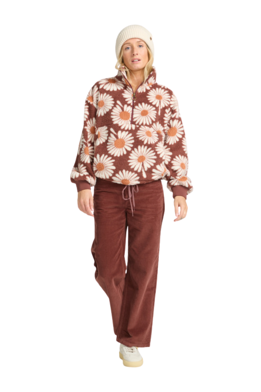 Billabong Time Off Half Zip Polar Fleece Espresso