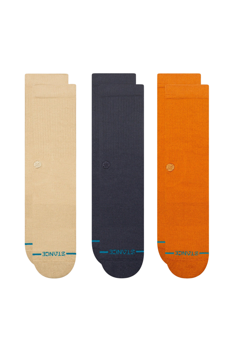 Stance Icon 3 Pack Socks Sand