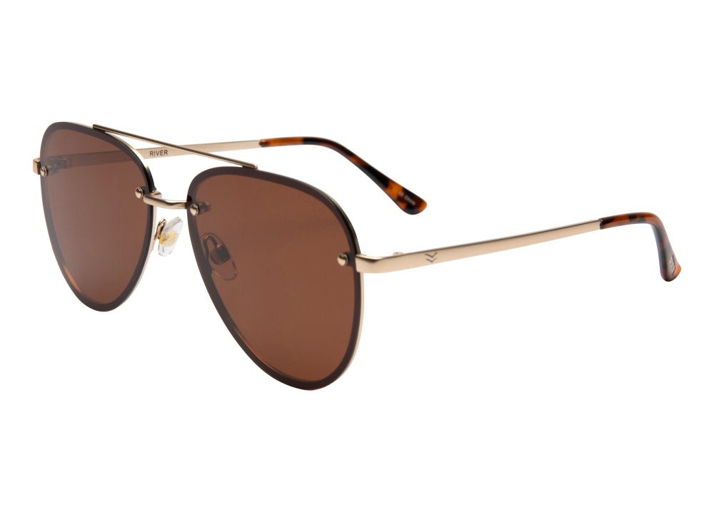 I-Sea River Sunglasses Gold/Brown Polarized