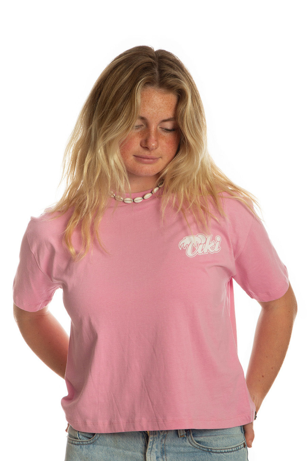 Tiki Retro Palm T-Shirt Pink