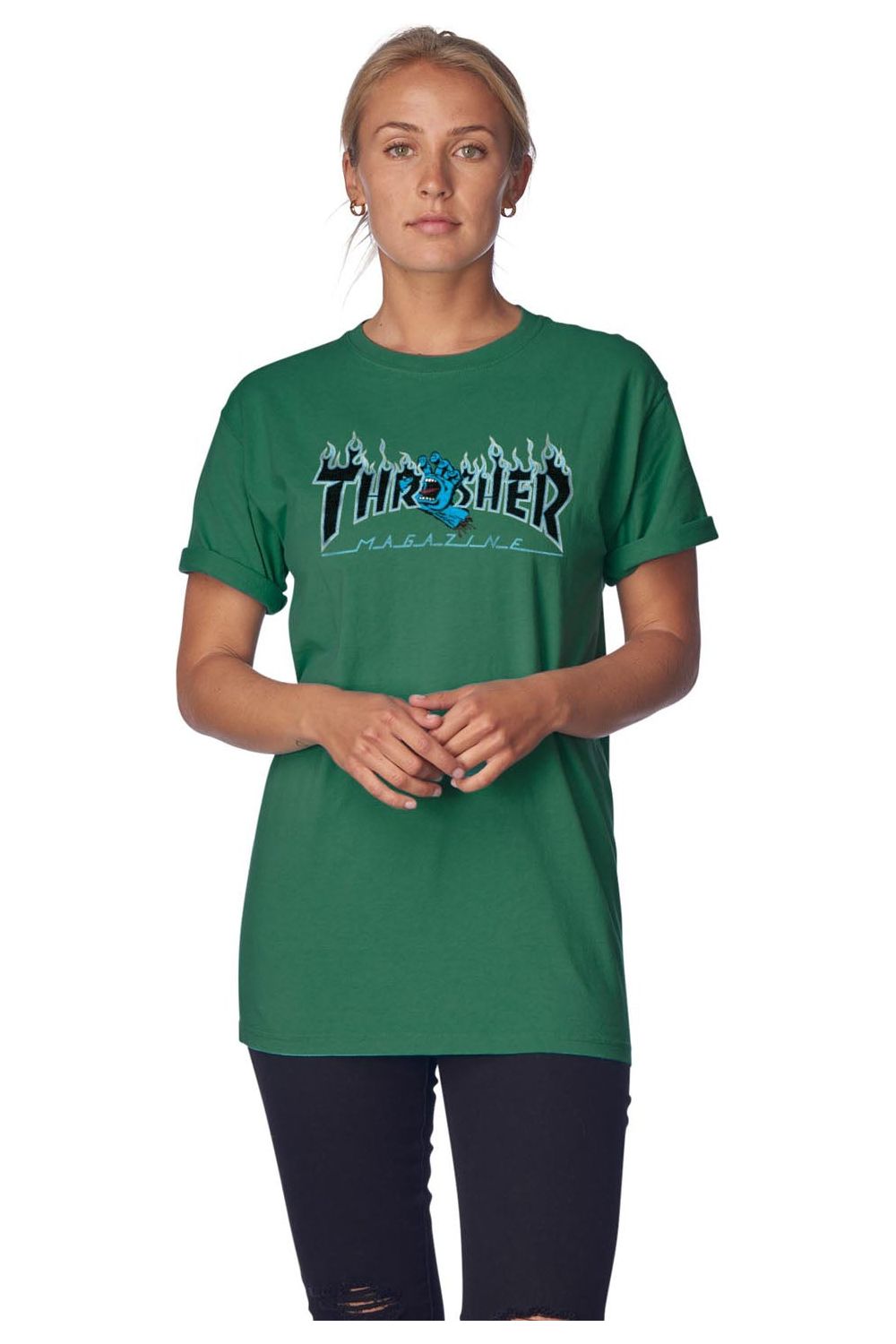 Santa Cruz X Thrasher Screaming Logo Short Sleeve Regular T-Shirt