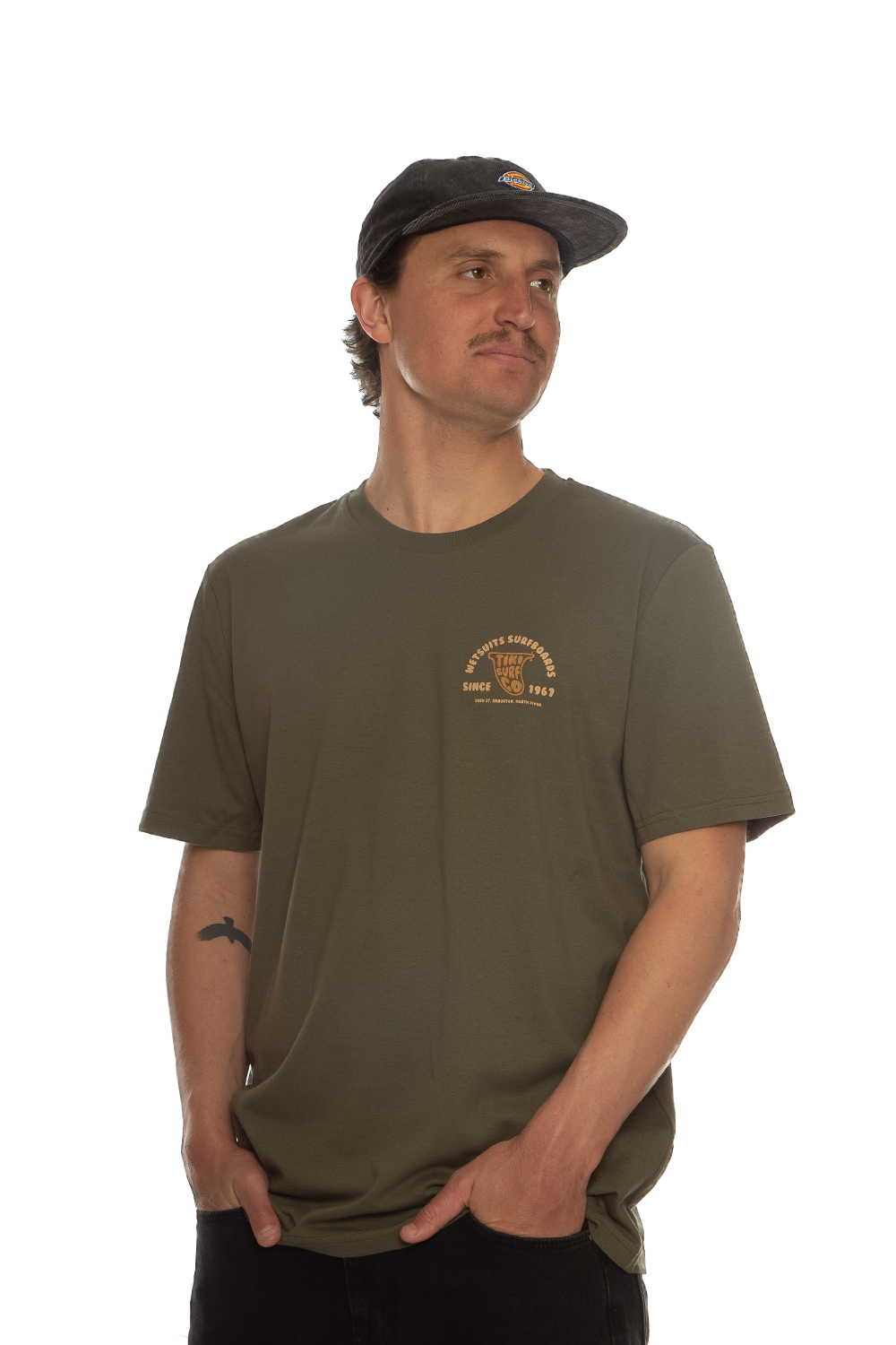 Tiki Fin T-Shirt Khaki