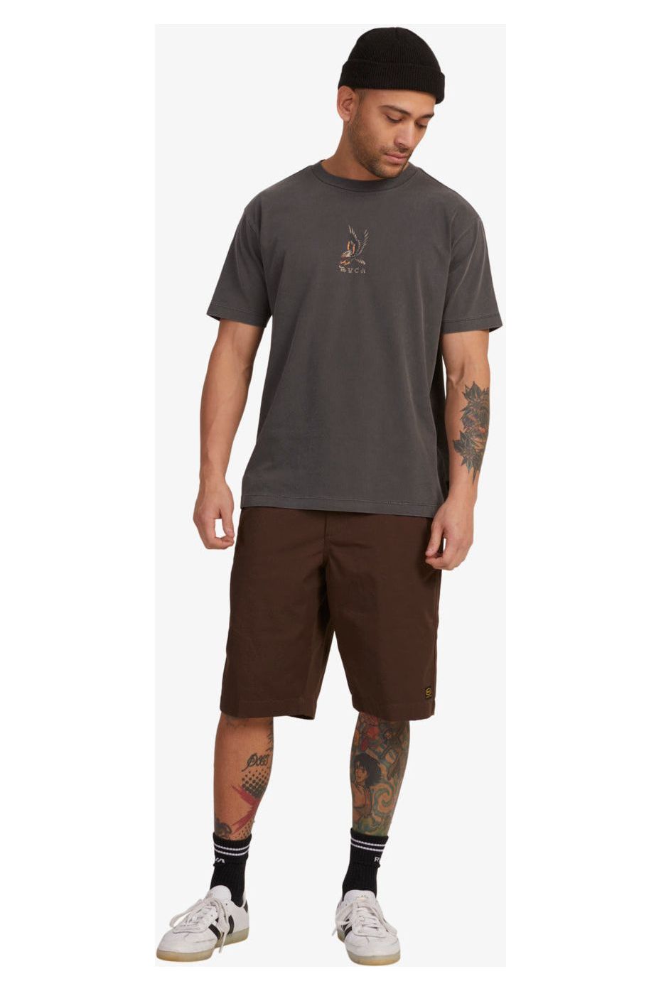 RVCA Krak Eagle Short Sleeve T-Shirt Washed Black