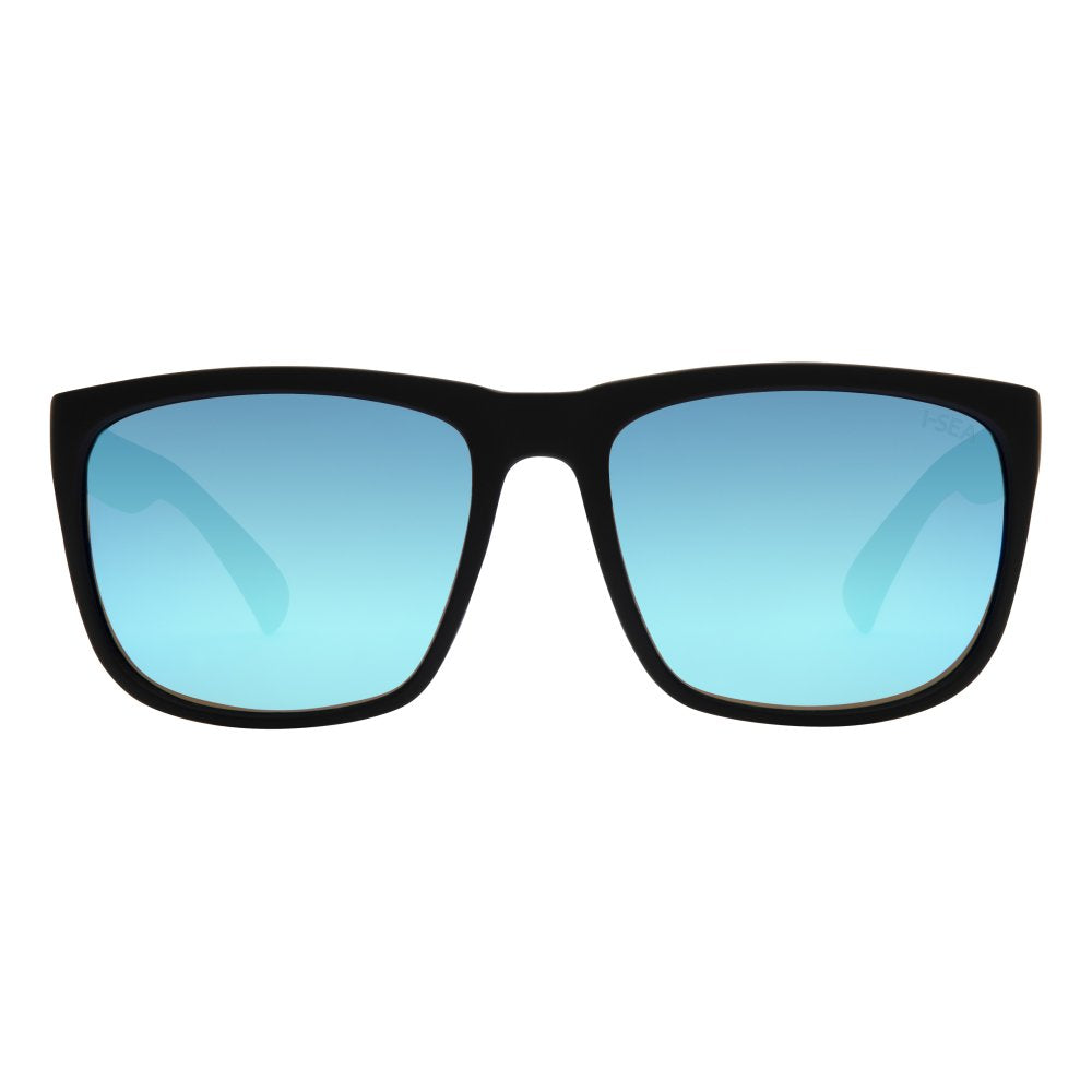 I-Sea Wyatt Sunglasses Black/Blue Mirror Polarized