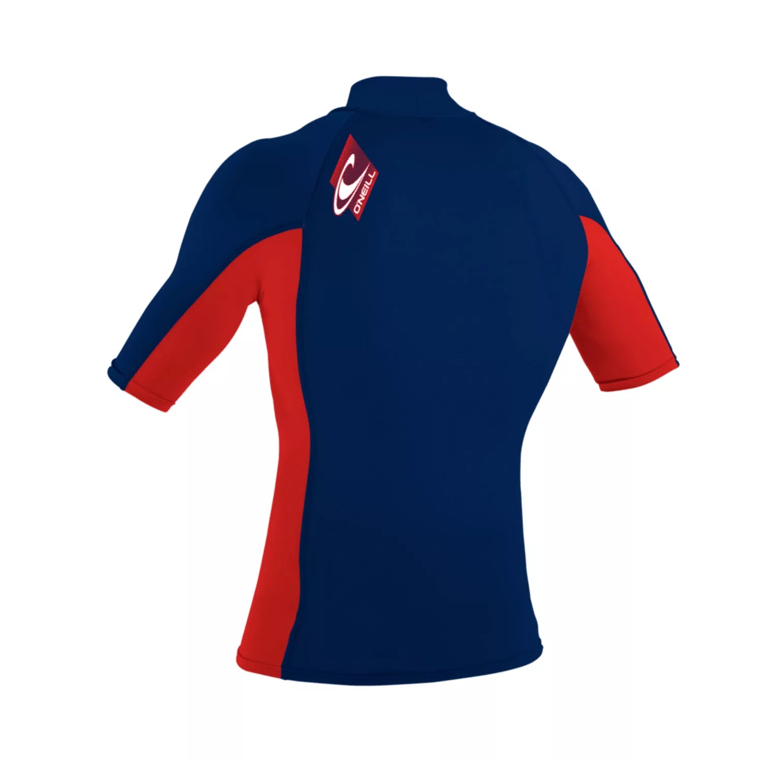 O'Neill Youth Premium Skins Short Sleeve Rash Guard Turtleneck Navy/Red/Navy