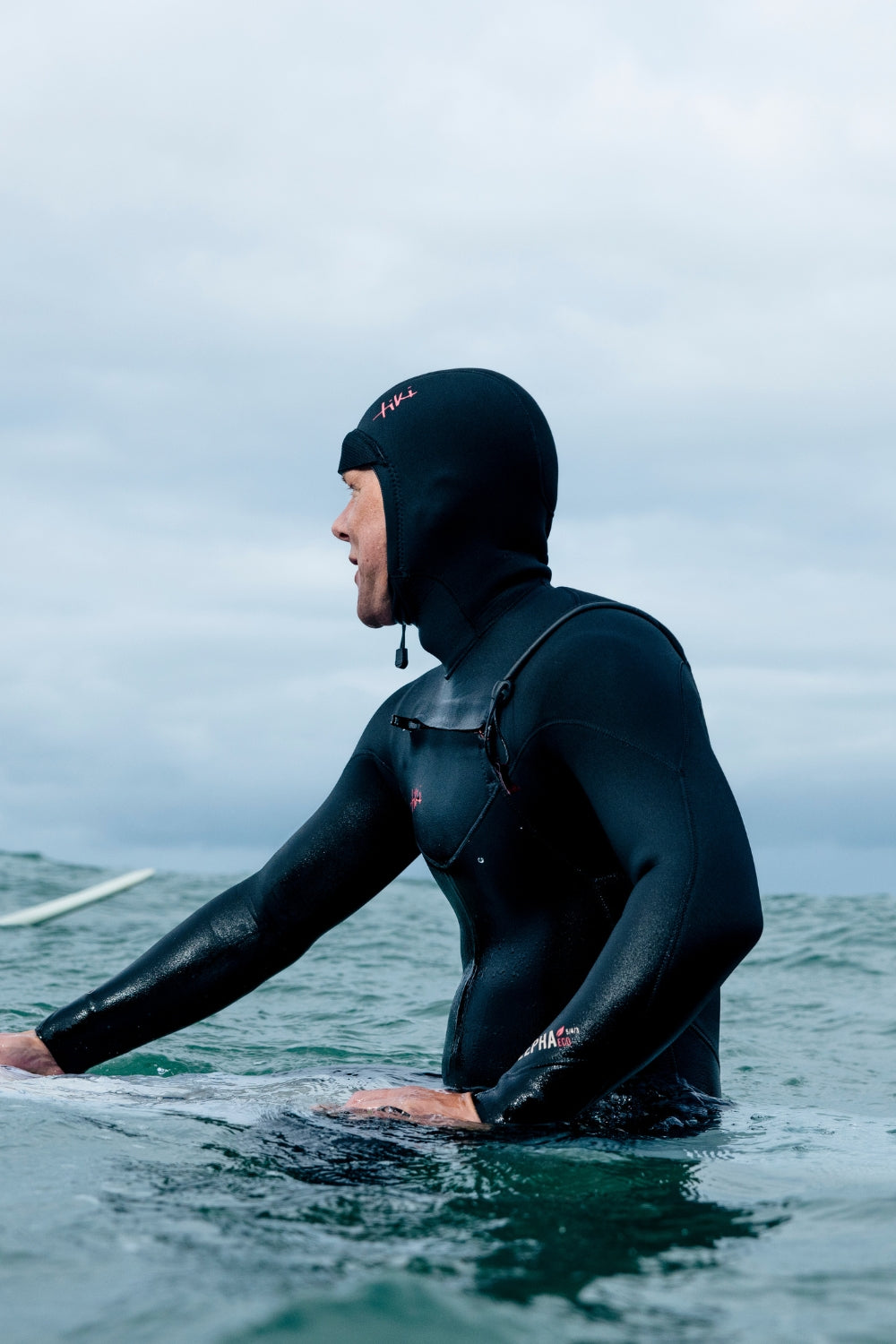 Tiki Zepha Eco 5/4/3 Men'S Chest Zip Hooded Wetsuit Black