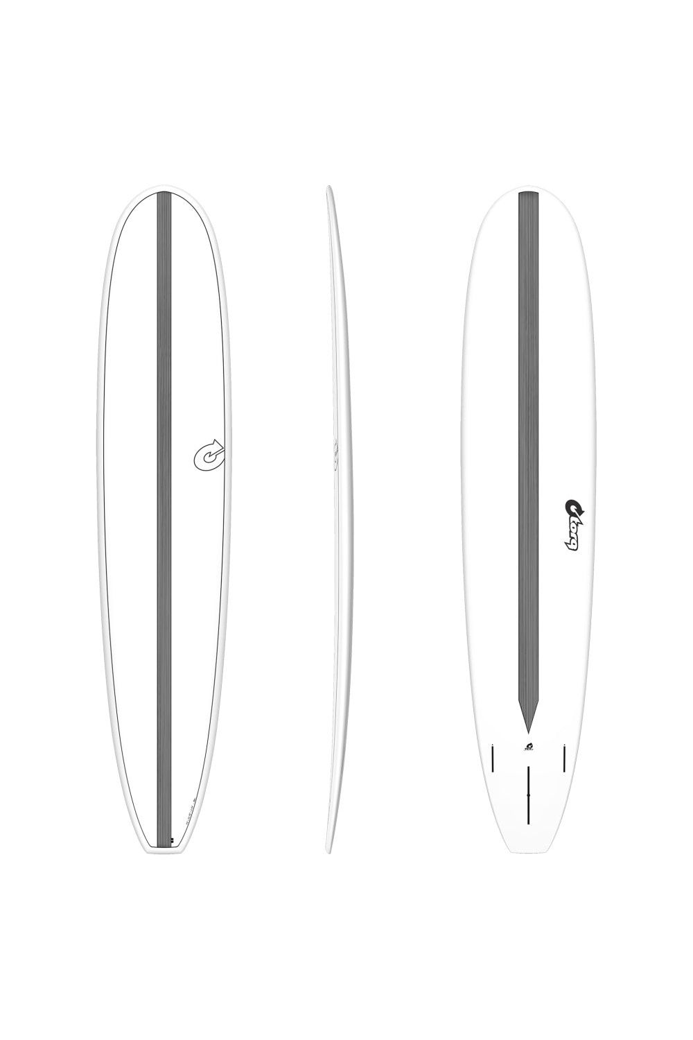 Torq TET Long  Surfboard with Carbon Strip - White