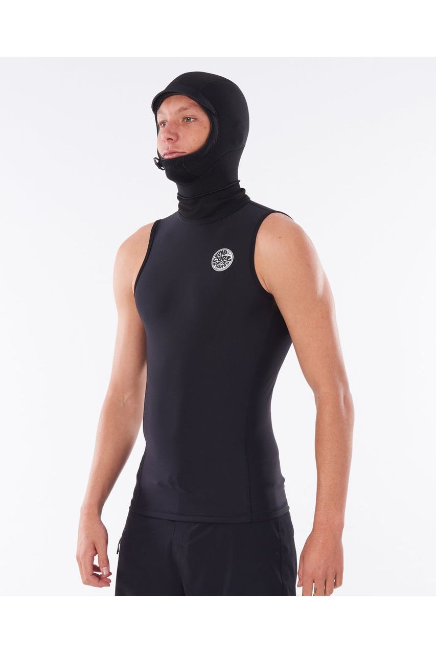 Rip Curl Flashbomb Polypro Hood Vest Black