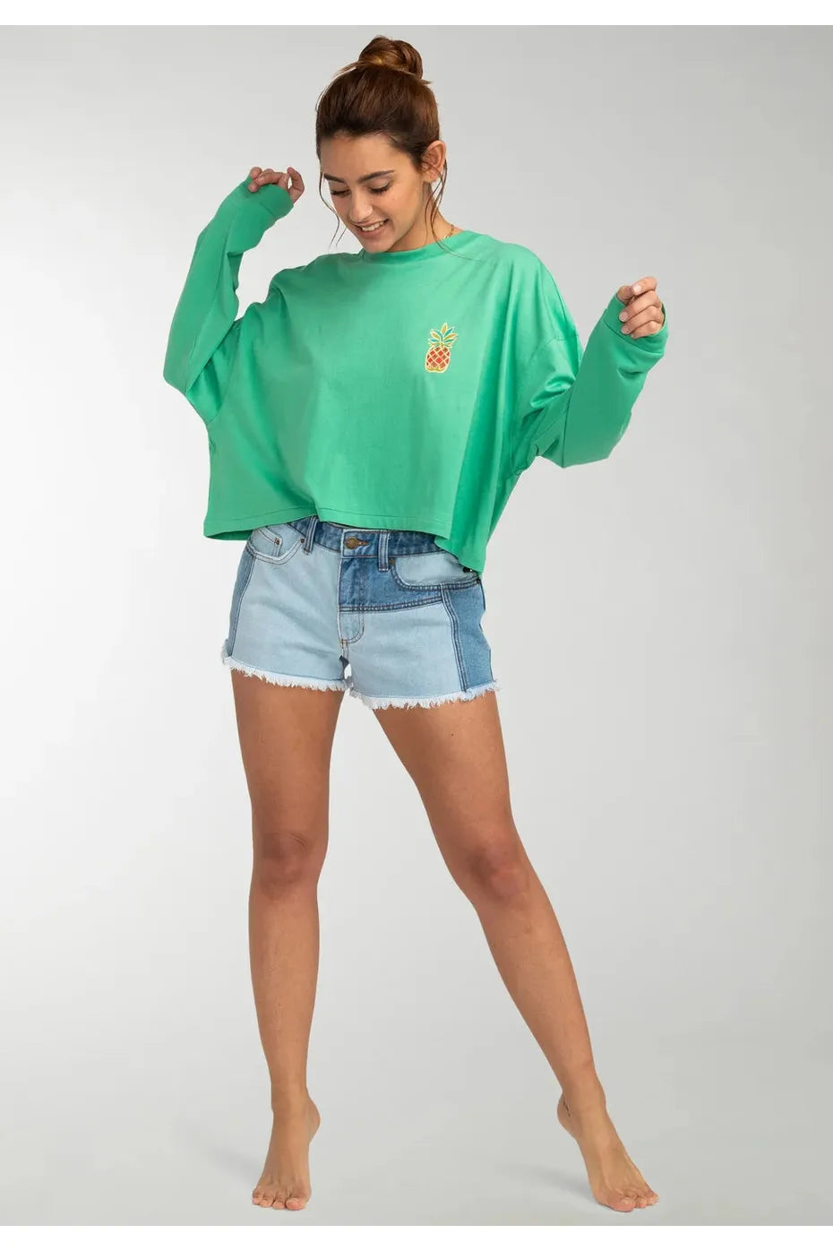Billabong Beach Boyfriend Crop Long Sleeve T-Shirt