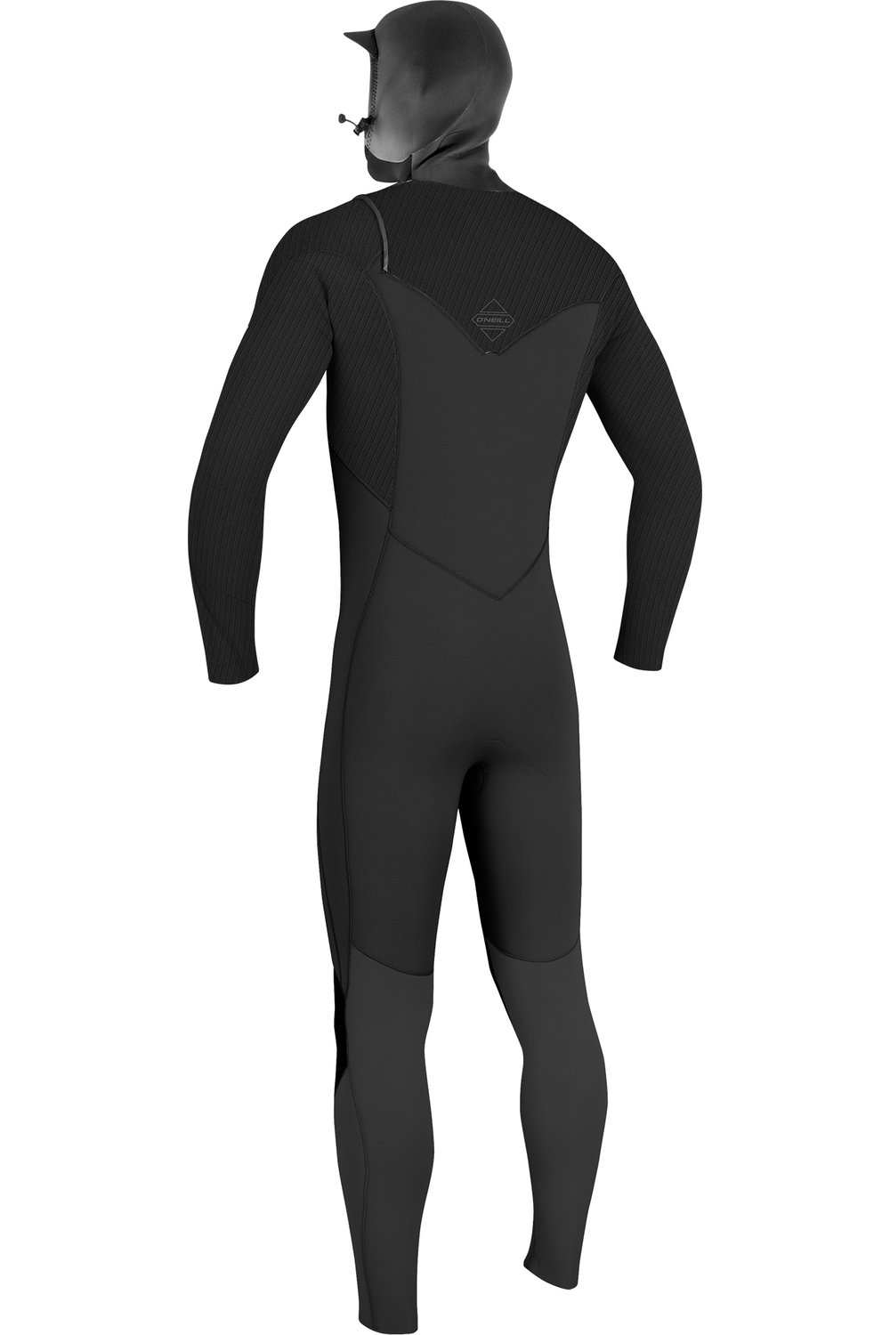 O'Neill Hyperfreak 5/4+ Chest Zip Hooded Black