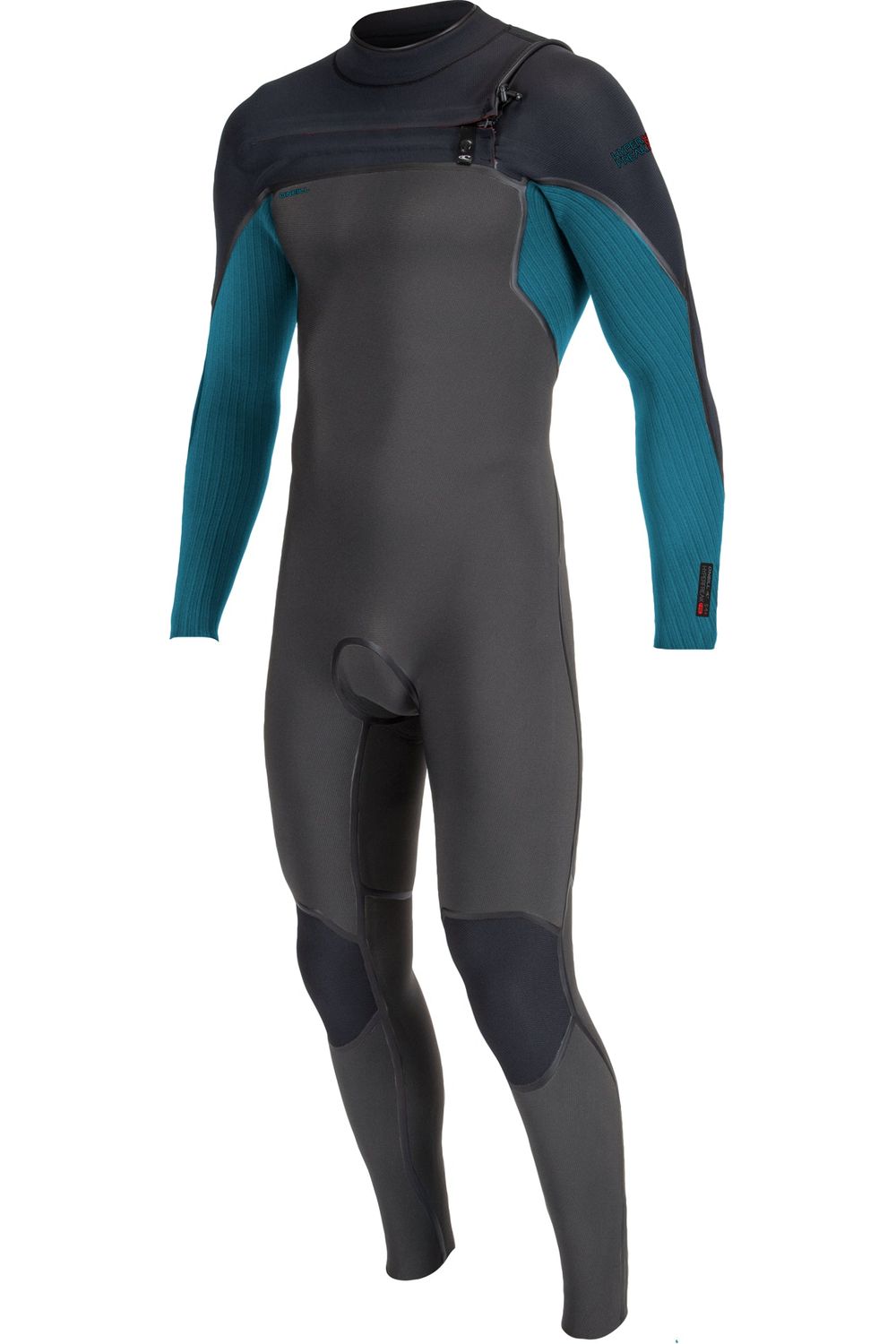 O'Neill Hyperfreak Fire Youth 5/4+ Chest Zip Wetsuit Midnight Black Baliblue