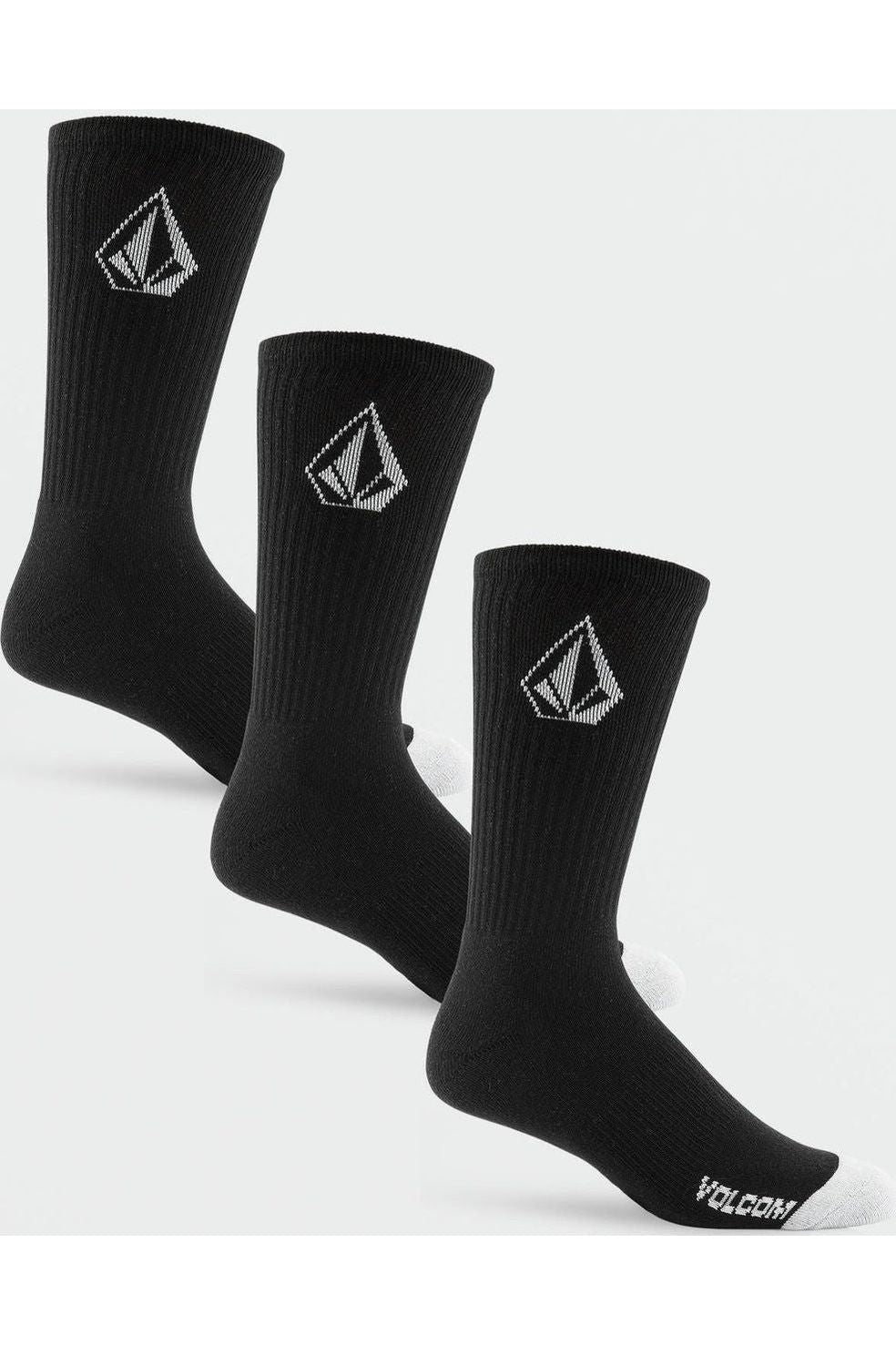 Volcom Full Stone Sock 3Pk Black