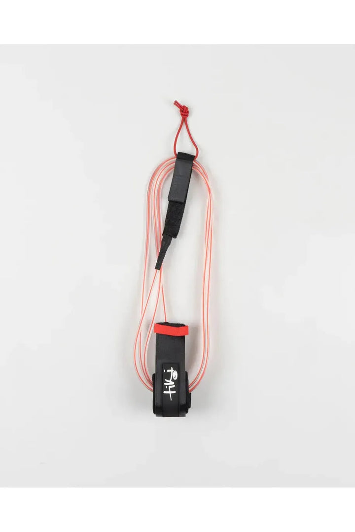 Tiki Swivel Calf Longboard Leash Red