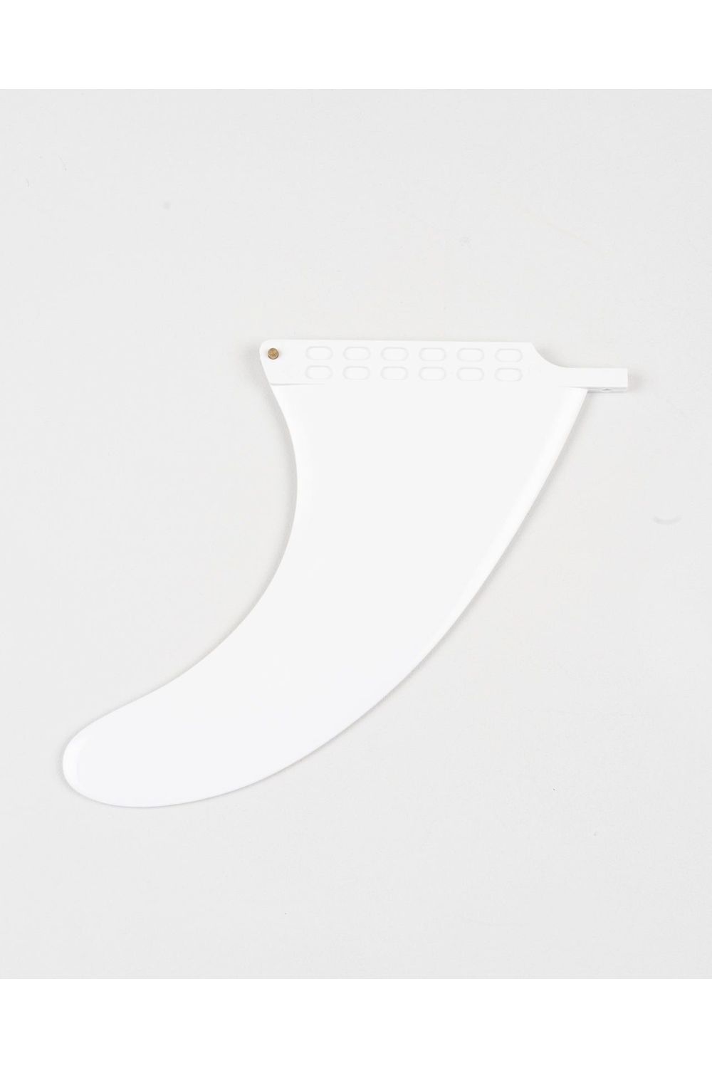 8" Single Fin - White (+ Screw & Plate)